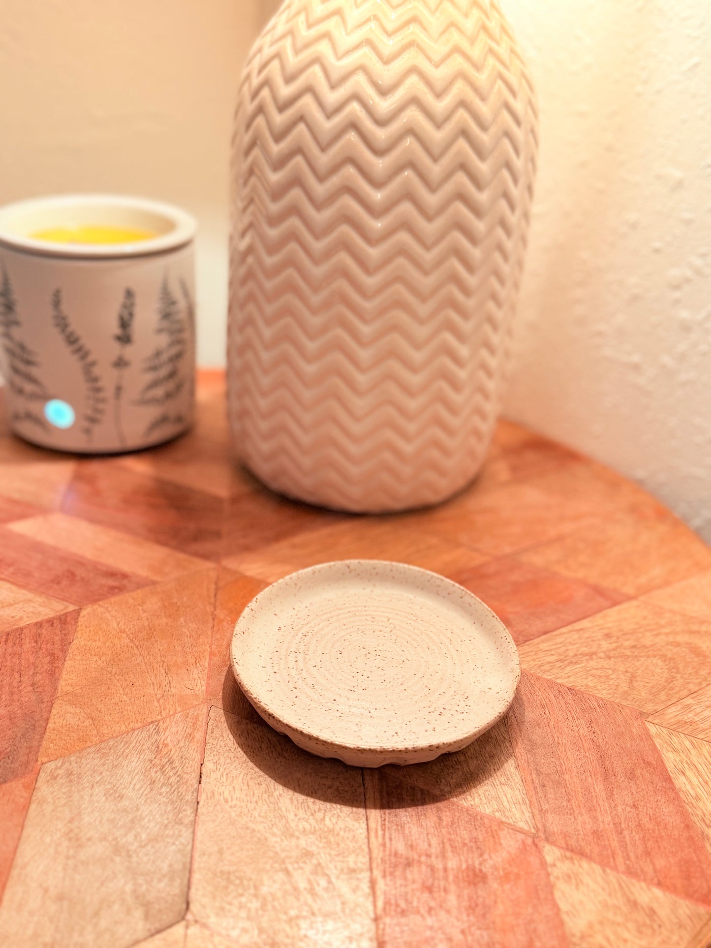 Cream Jewelry Dish