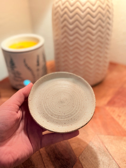 Cream Jewelry Dish